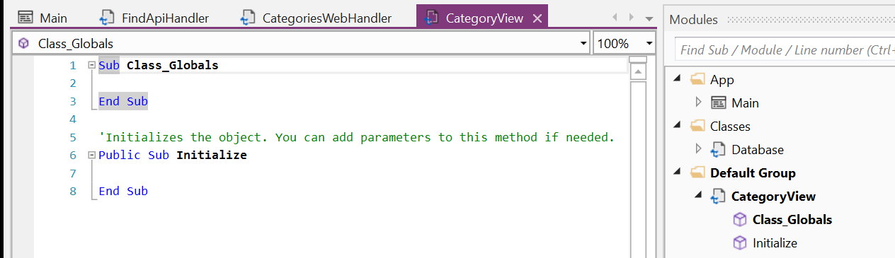 Add CategoryView class