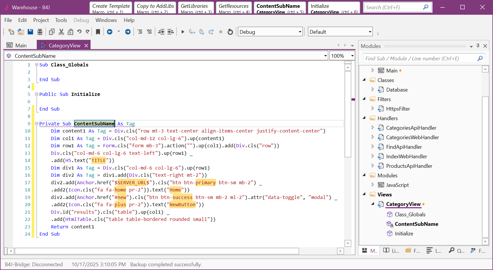 Added code snippets