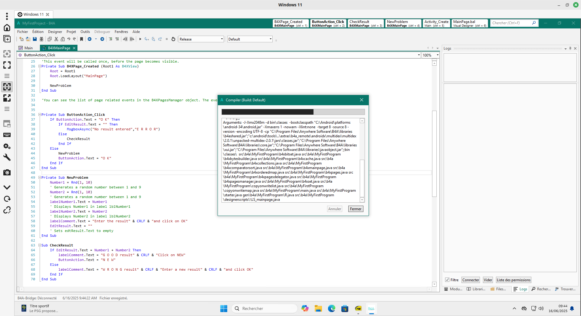 MyFirstProject compile problem.png