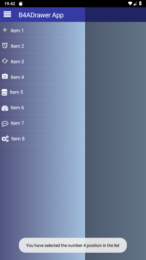 Android Example Simple Example B4xdrawer Sliding Drawer Class