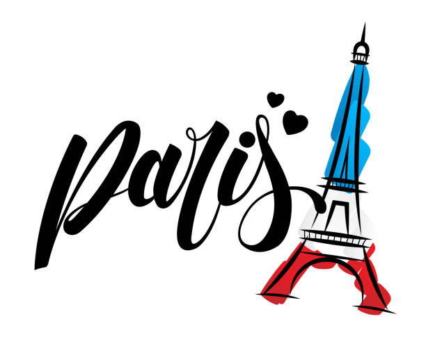 paris-and-eiffel-tower-logo-design-vector-id912099488