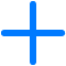 Blue plus sign icon.