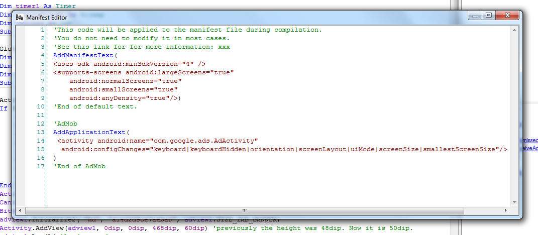 Manifest Editor - Preview | B4X Programming Forum